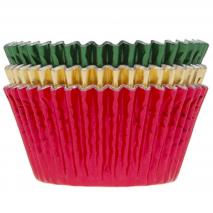 Papel cupcakes met�licos x36 Navidad
