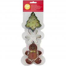 Set 3 cortadores galletas Navidad