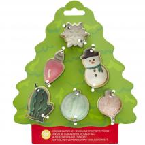 Set 6 cortadores galletas Navidad en rbol