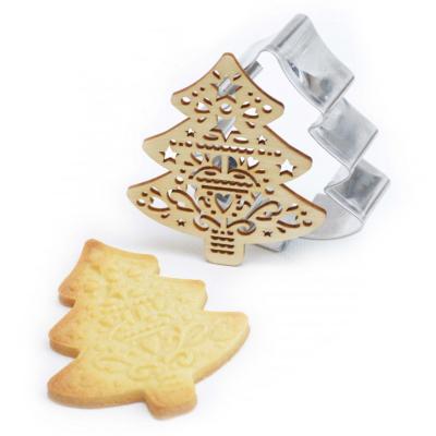 Cortador galletas y stencil �rbol Navidad