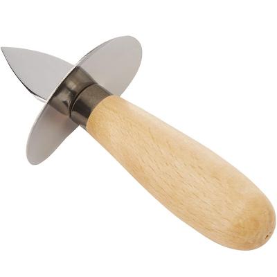Cuchillo para ostras con protector mango madera