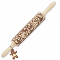 Rodillo de madera con grabado Gingerman