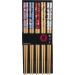 5 pares palillos japoneses colores