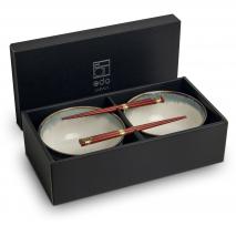 Set japons 2 boles Aurora 17 cm y palillos