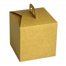 Caja para Panettone Kraft pequeña 18,5x18,5x18,5