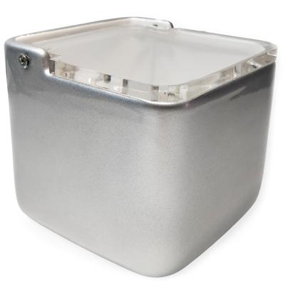 Salero de cocina con tapa transparente plata