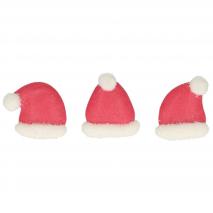 Set 12 decoraciones de azúcar Gorro Papá Noel