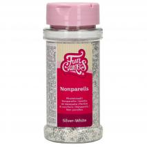 Sprinkles nonpareils Funcakes 80 g plata blanco