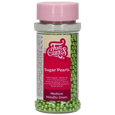 Sprinkles perla azcar 4 mm 80 g verde metalizado
