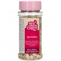 Sprinkles Mix Estrellas plata- oro- blanca 60 g