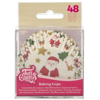 Papel cupcakes x48 Christmas