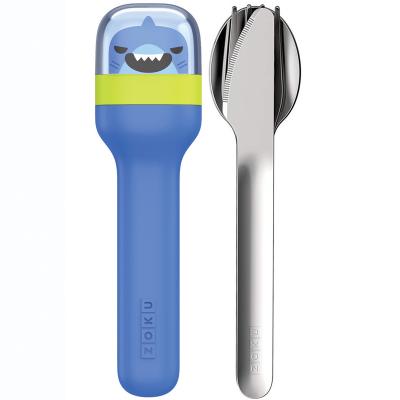 Juego 3 cubiertos infantiles con funda Tibur�n