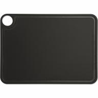 Tabla cortar 38x28 cm Arcos negra con canal