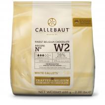 Cobertura xocolata blanca Callebaut W2 28% 400 g