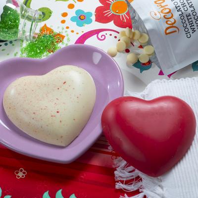 Molde policarbonato para bombones Coraz�n x2