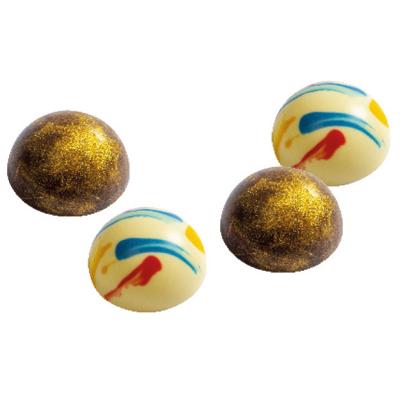 Molde policarbonato chocolate semiesfera x 18 2,5