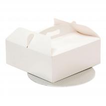 Caja para pasteles con asa y base 26x26x10 cm