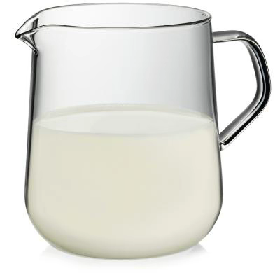 Lechera jarra con asa 700 ml cristal