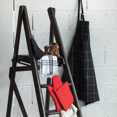 Delantal algod�n reciclado Doha negro