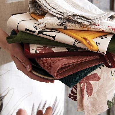 Toalla de cocina Curl 100% algodn verde