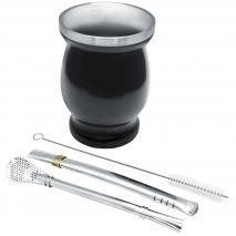 Mate kit Taza trmica, 2 bombillas y cepillo