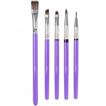 Juego 5 pinceles decoraci�n Wilton