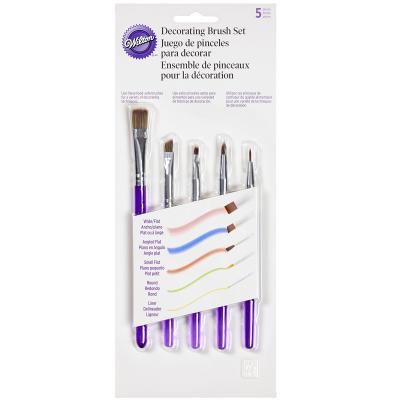 Juego 5 pinceles decoraci�n Wilton