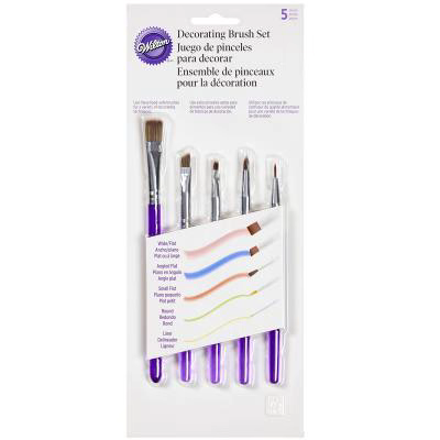 Juego 5 pinceles decoraci�n Wilton