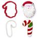 Set 2 cortadores galletas pl�stico Pap� Noel y Bas
