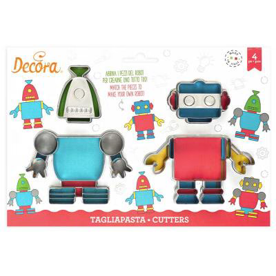 Set 2 cortadores galletas pl�stico Robot
