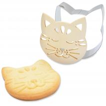 Cortador galletas y stencil Gato