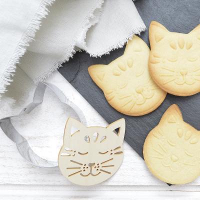 Cortador galletas y stencil Gato