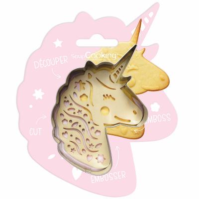 Cortador galletas y stencil Unicornio