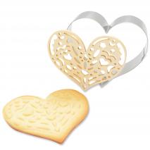 Cortador galletas y stencil Corazn