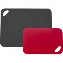 Juego 2 l�minas de cortar flexibles negro/rojo