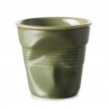 Taza espresso arrugada Revol 80 ml vert Garrigue