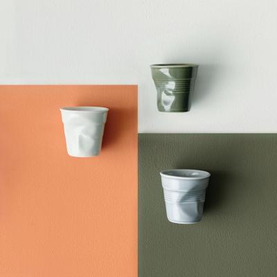 Taza espresso arrugada Revol 80 ml blue Mistral