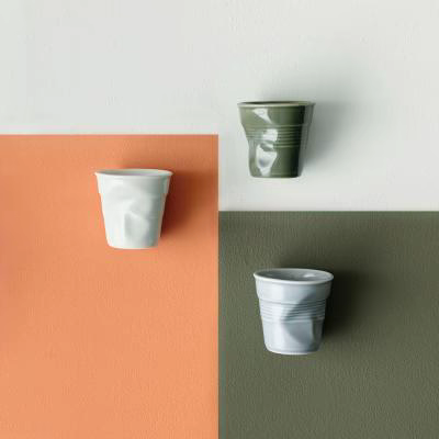 Taza espresso arrugada Revol 80 ml blue Mistral