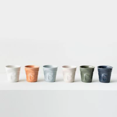 Taza espresso arrugada Revol 80 ml blue Mistral