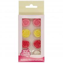 Set 8 decoraciones de az�car Rosas