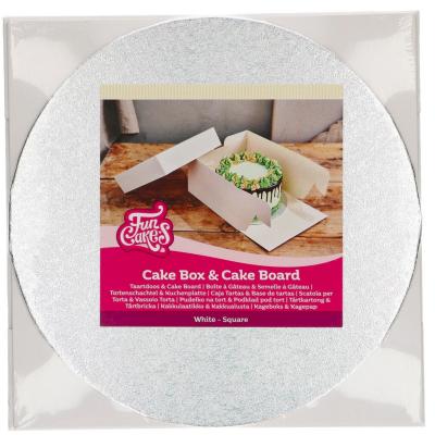 Caja para pasteles y base 3mm 25x25x15 cm