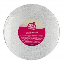 Base para pasteles redonda plata