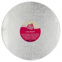 Base para pasteles redonda plata