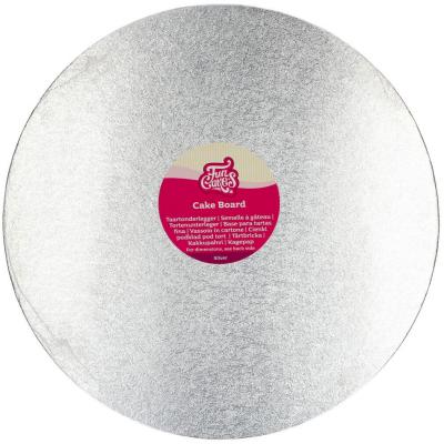 Base para pasteles redonda plata