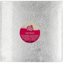 Base pasteles cuadrada plata