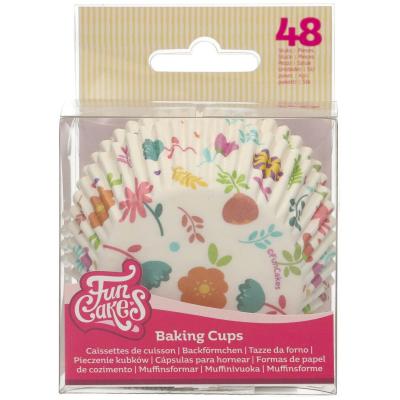 Papel cupcakes x48 Floral