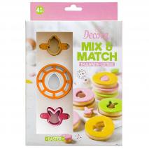 Set 4 cortadores galletas rellenas Pascua