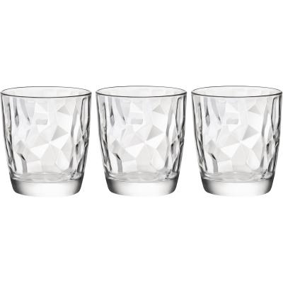 3 vasos cristal agua Diamond