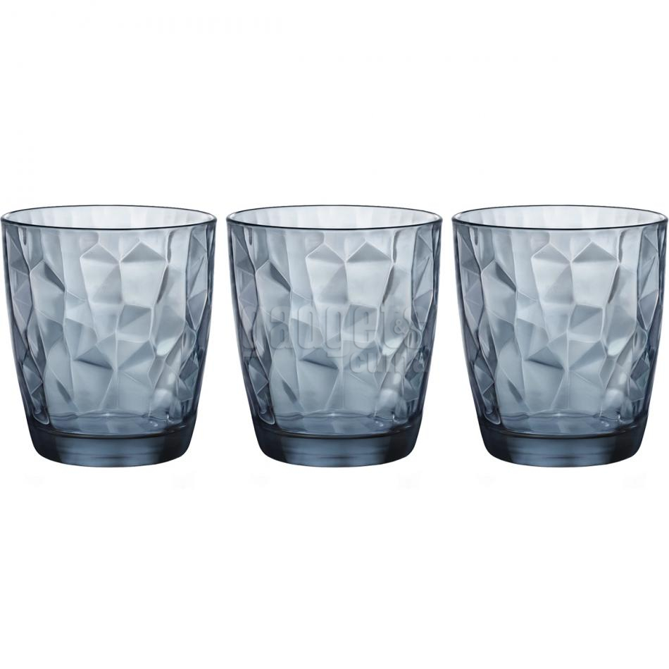 3 vasos cristal agua Diamond Gadgets & Cuina