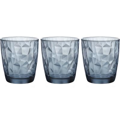 3 vasos cristal agua Diamond